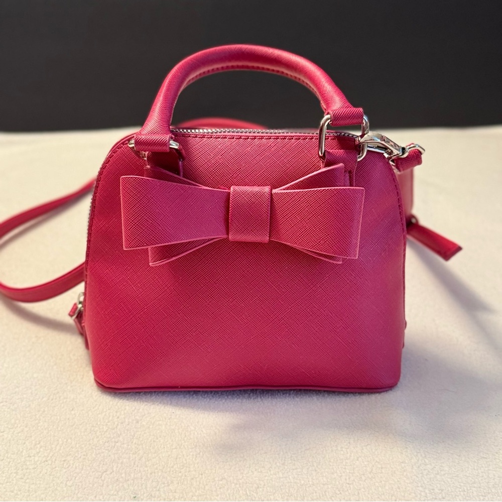 Betsey Johnson Elegant Pink Bow Handbag